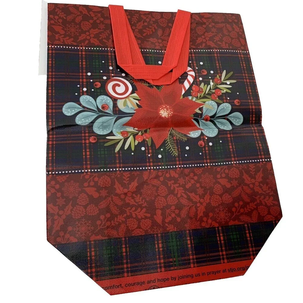 4-Piece Christmas Gift Package: Gift Bag, Booties, Card, and Suncatcher New